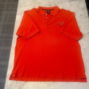 Mens XL Embroidered Virginia Tech Orange Hokies Polo Shirt Gear For Sports